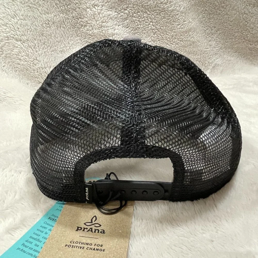 prAna VISTA TRUCKER Hat Unisex Pride Mountain Adjustable Cotton Flat Brim New - Picture 6 of 7